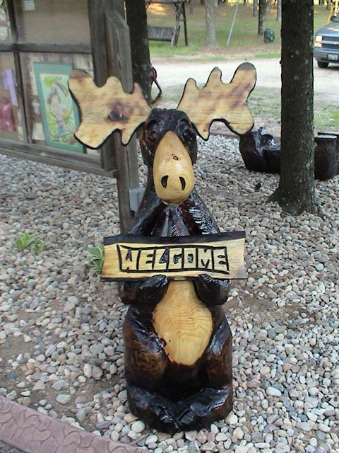 Moose Holding Sign
